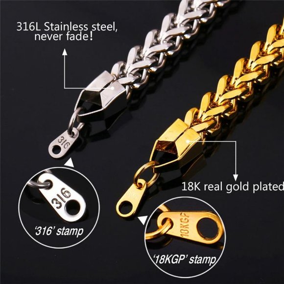 18k Gold Plated Big Chunky Chain Bracelet - Picture 4 of 8